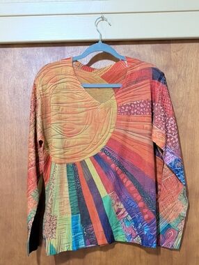 Vibrant Sunburst Multicolor Knit Top